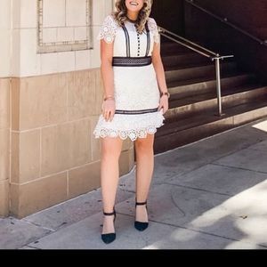 Aqua Crochet Lace Dress